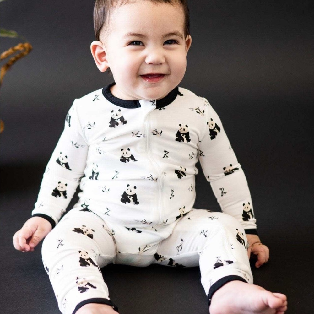 KYTE Baby zippered romper ZEN Panda KOI fish Kids One Piece 3T NWT pajamas READ